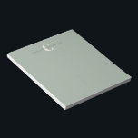 Stijlvolle monogrammen Naam Chic Sage Green Notitieblok<br><div class="desc">Stijlvolle Monogramnaam in Sage Green Notitieblok</div>