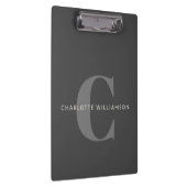 Stijlvolle monogrammen Naam Professional Black Gre Klembord (Rechts)