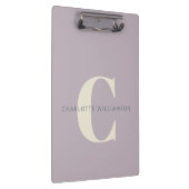 Stijlvolle monogrammen Naam Professioneel Lila Klembord (Rechts)