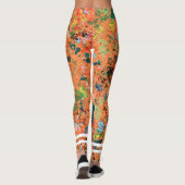 Stijlvolle monogrammen oranje patroon werkout leggings (Achterkant)