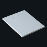 Stijlvolle Monogramnaam Chic Light Blue Notitieblok<br><div class="desc">Stijlvolle Monogramnaam in Light Blue Notitieblok</div>