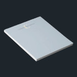 Stijlvolle Monogramnaam Chic Light Blue Notitieblok<br><div class="desc">Stijlvolle Monogramnaam in Light Blue Notitieblok</div>