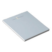 Stijlvolle Monogramnaam Chic Light Blue Notitieblok (Schuin)