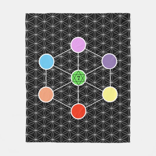 Stijlvolle mooie Metatron's Cube Fleece Deken (Voorkant)