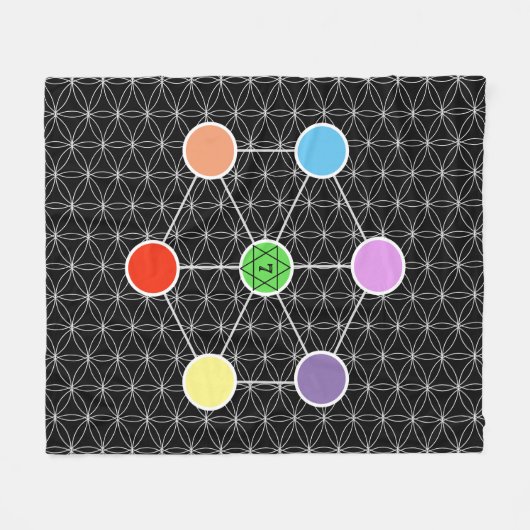 Stijlvolle mooie Metatron's Cube Fleece Deken (Voorkant (Horizontaal))