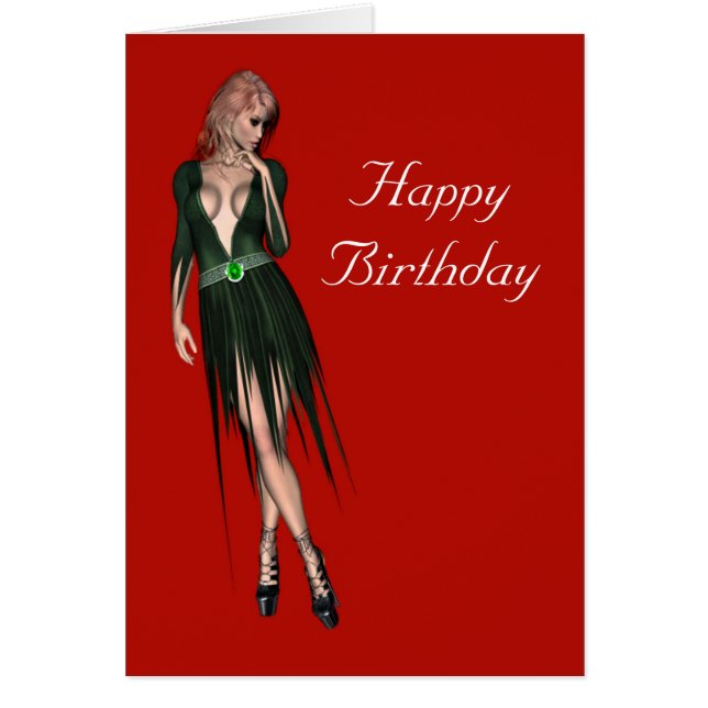 Stijlvolle, mooie sensuele vrouw (Voorkant)