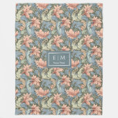 Stijlvolle Morris stijl aangepaste naam cadeau goo Fleece Deken (Voorkant)