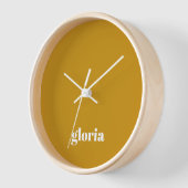 Stijlvolle mosterd geel effen aangepaste naam (Hoek)