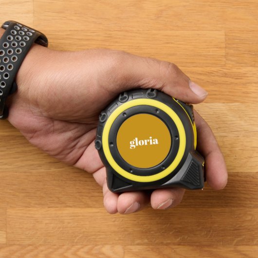 Stijlvolle mosterd geel effen aangepaste naam rolmaat (Huis)