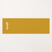 Stijlvolle mosterd geel effen aangepaste naam yogamat (Voorkant (horizontaal))