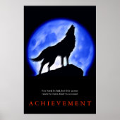 Stijlvolle Motivatie Poster van de Wolf (Voorkant)