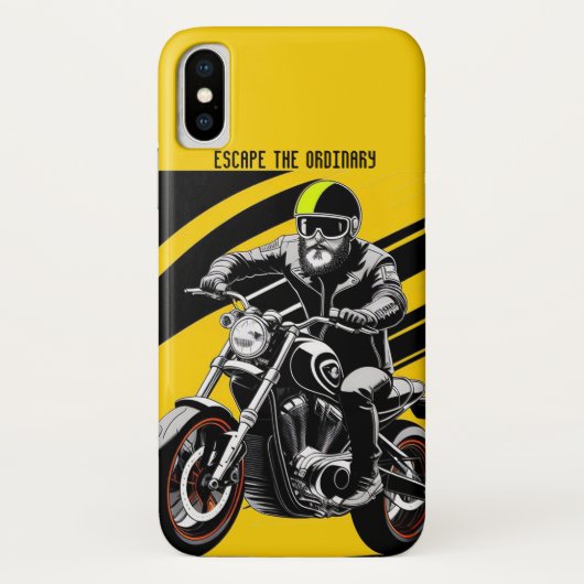 Stijlvolle motorrijder rijden op een Cruiser Bike Case-Mate iPhone Case (Achterkant)