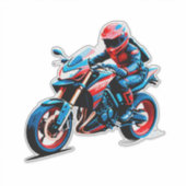 Stijlvolle motorrijder sticker (Voorkant)