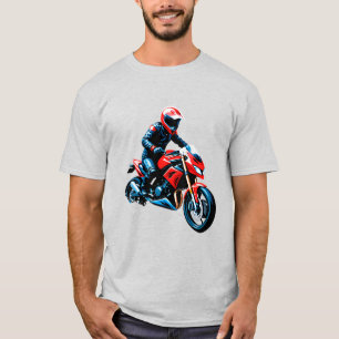 Stijlvolle motorrijder t-shirt