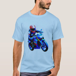 Stijlvolle motorrijder t-shirt