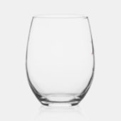 Stijlvolle Mr Custom Last Name & Date Wedding Wijnglas Zonder Voet (Rechts)