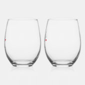 Stijlvolle Mr & Mrs Custom Achternaam & Datum Huwe Wijnglas Zonder Voet (Links)