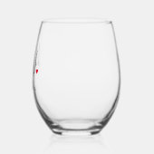 Stijlvolle Mrs Custom Last Name & Date Wedding Wijnglas Zonder Voet (Links)