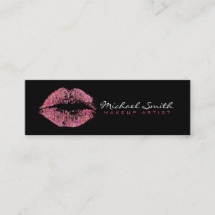 Stijlvolle multicolor glitter Lips voor artistieke Mini Visitekaartje