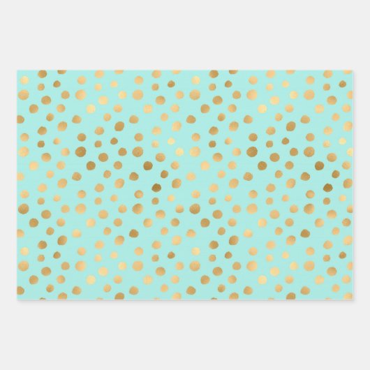 Stijlvolle munt en goud inpakpapier vel (Voorkant 3)