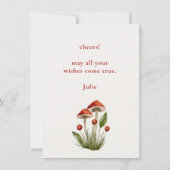 Stijlvolle Mushroom Botanical Happy Birthday Kaart (Achterkant)
