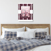 Stijlvolle muurkunst met accenten van rood canvas afdruk (Insitu (Slaapkamer))
