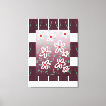 Stijlvolle muurkunst met accenten van rood