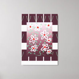 Stijlvolle muurkunst met accenten van rood canvas afdruk