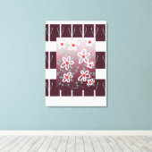 Stijlvolle muurkunst met accenten van rood canvas afdruk (Insitu (Houten vloer))