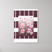 Stijlvolle muurkunst met accenten van rood canvas afdruk (Voorkant)