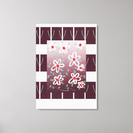 Stijlvolle muurkunst met accenten van rood canvas afdruk (Voorkant)