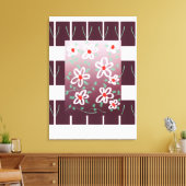 Stijlvolle muurkunst met accenten van rood canvas afdruk (Insitu (Woonkamer))