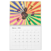 Stijlvolle muziek en muzieknotities kalender (Feb 2026)