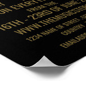 Stijlvolle muziekinstrumentenwinkel poster (Hoek)