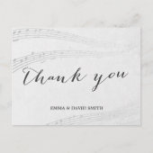 Stijlvolle Muzieknoten Dank u Briefkaart (Voorkant)