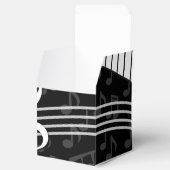 Stijlvolle Muzieknoten Treble Clef en Piano Keys Bedankdoosjes (Geopend)