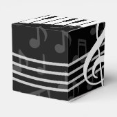 Stijlvolle Muzieknoten Treble Clef en Piano Keys Bedankdoosjes (Achterkant)