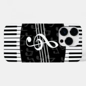 Stijlvolle Muzieknoten Treble Clef en Piano Keys Case-Mate iPhone Case (Achterkant (horizontaal))