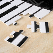 Stijlvolle Muzieknoten Treble Clef en Piano Keys Legpuzzel (Zijkant)