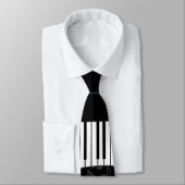 Stijlvolle Muzieknoten Treble Clef en Piano Keys Stropdas (Gebonden)