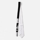 Stijlvolle Muzieknoten Treble Clef en Piano Keys Stropdas (Achterkant)