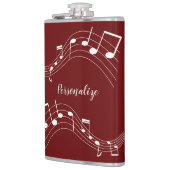 Stijlvolle Muzieknoten Trendy Cool Gift Personaliz Heupfles (Links)