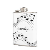 Stijlvolle Muzieknoten Trendy Cool Gift Personaliz Heupfles (Links)