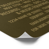 Stijlvolle Muziekwinkel Adverteren Poster (Hoek)