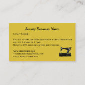 Stijlvolle naaimachine business klantenkaartje (Achterkant)