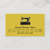 Stijlvolle naaimachine business klantenkaartje (Voorkant)