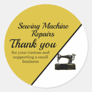 Stijlvolle Naaimachine Reparatie Bedankt Ronde Sticker