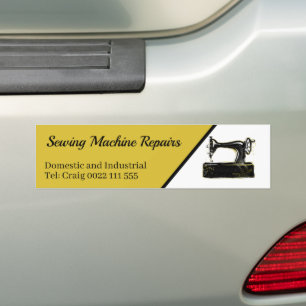 Stijlvolle naaimachine reparatie bedrijf bumpersticker