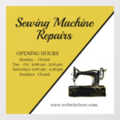 Stijlvolle Naaimachine Reparatie Raamsticker (Vel)