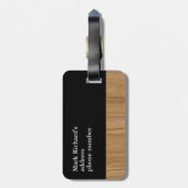 Stijlvolle naam en initialen voor reizigers Stijlv Bagagelabel (Achterkant verticaal)